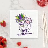 Serviette En Papier mardi gras chat drôle chaton (En situation)