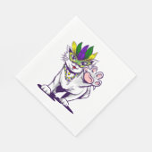 Serviette En Papier mardi gras chat drôle chaton (Coin)
