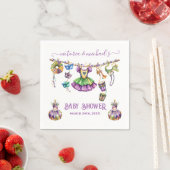 Serviette En Papier Mardi Gras Clothesline fille Baby shower (En situation)