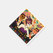 Serviette En Papier Mardi Gras Cocktail Party du milieu du siècle (Coin)