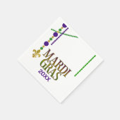 Serviette En Papier Mardi Gras customizable Paper Napkin (Coin)