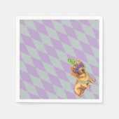 Serviette En Papier Mardi Gras Dachshund (Devant)