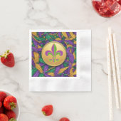 Serviette En Papier Mardi Gras Fleur de lis (En situation)