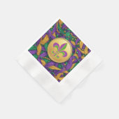 Serviette En Papier Mardi Gras Fleur de lis (Coin)