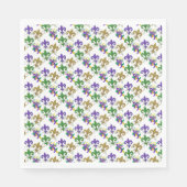 Serviette En Papier Mardi Gras fleur de lis (Devant)