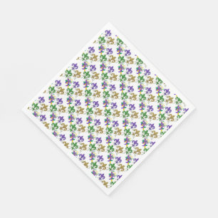 Serviette En Papier Mardi Gras fleur de lis