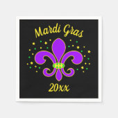 Serviette En Papier Mardi Gras Fleur-de-lis Année Ajouter (Devant)