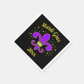 Serviette En Papier Mardi Gras Fleur-de-lis Année Ajouter (Coin)