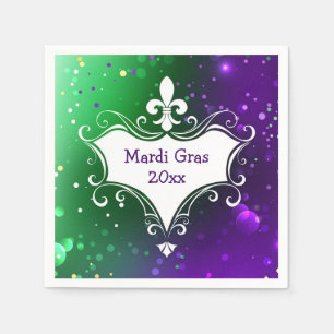 Serviette En Papier Mardi Gras Fleur-de-lis Année Ajouter