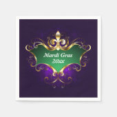 Serviette En Papier Mardi Gras Fleur-de-lis Année Ajouter (Devant)