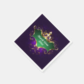 Serviette En Papier Mardi Gras Fleur-de-lis Année Ajouter (Coin)