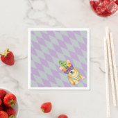 Serviette En Papier Mardi Gras Frenchie (En situation)