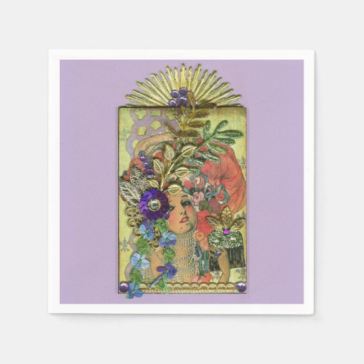 Serviette En Papier Mardi Gras Frolic (Devant)