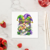 Serviette En Papier Mardi Gras Gnome Eating King Cake (En situation)