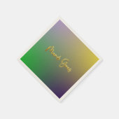 Serviette En Papier Mardi Gras Jaune, Violet, Vert (Coin)