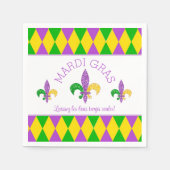 Serviette En Papier Mardi Gras ! Laisser la serviette papier Good Time (Devant)