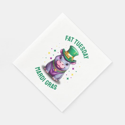 Serviette En Papier Mardi Gras Mardi Gras Mardi Hippo (Coin)