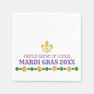 Serviette En Papier Mardi Gras   Mascarade du carnaval