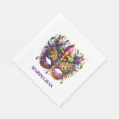 Serviette En Papier Mardi Gras Mask  (Coin)