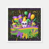 Serviette En Papier MarDI GRAS Masque Coquette Bows (Devant)