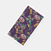Serviette En Papier Mardi Gras Motif violet (Coin)