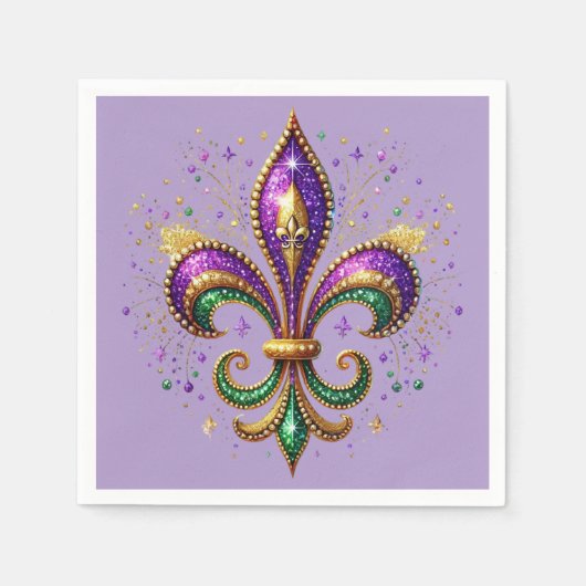 Serviette En Papier Mardi Gras Napkin (Devant)