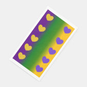 Serviette En Papier Mardi Gras Ombre aux Coeurs (Coin)