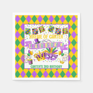 Serviette En Papier Mardi Gras Papier Napkin (Krewe of) Garçon