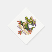 Serviette En Papier Mardi Gras Parti Gator & Crawdads (Coin)