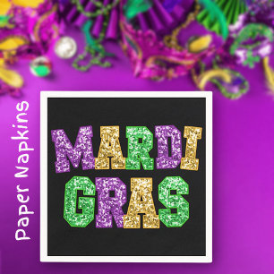 Serviette En Papier Mardi Gras Partp Papier Napkin