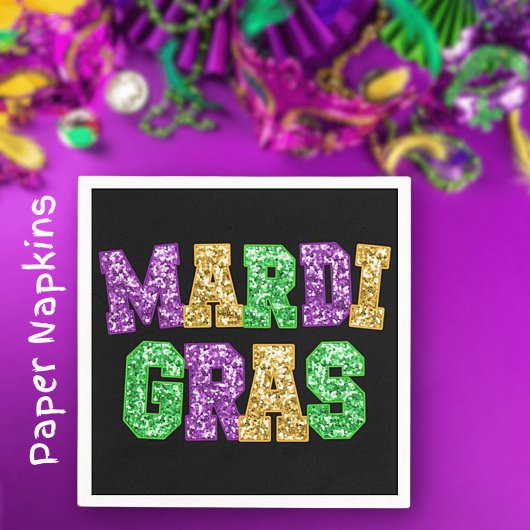 Serviette En Papier Mardi Gras Partp Papier Napkin
