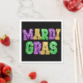 Serviette En Papier Mardi Gras Partp Papier Napkin (En situation)