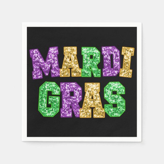 Serviette En Papier Mardi Gras Partp Papier Napkin (Devant)