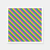 Serviette En Papier Mardi Gras Stripes Motif violet vert jaune (Devant)