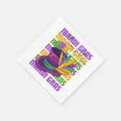 Serviette En Papier MARDI GRAS Top Hat Feathers (Coin)