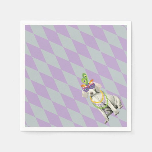 Serviette En Papier Mardi Gras Weimaraner (Devant)