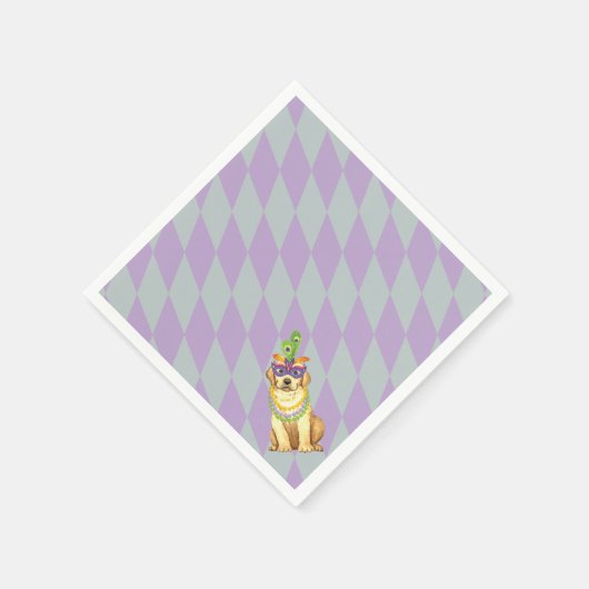 Serviette En Papier Mardi Gras YellowLab (Coin)