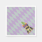 Serviette En Papier Mardi Gras Yorkie (Devant)