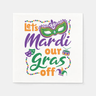Serviette En Papier Mardi Notre Fête De Mardi Gras Drôle