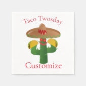 Serviette En Papier Mardi Taco Saguaro Cactus Thunder_Cove (Devant)