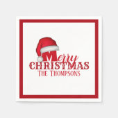 Serviette En Papier Mare Whimsical Santa Claus Fête Noël (Devant)