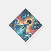 Serviette En Papier Marée céleste : déesse de l'océan et étoiles" (Coin)
