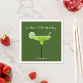 Serviette En Papier Margarita Cocktail Papier Napkin (En situation)