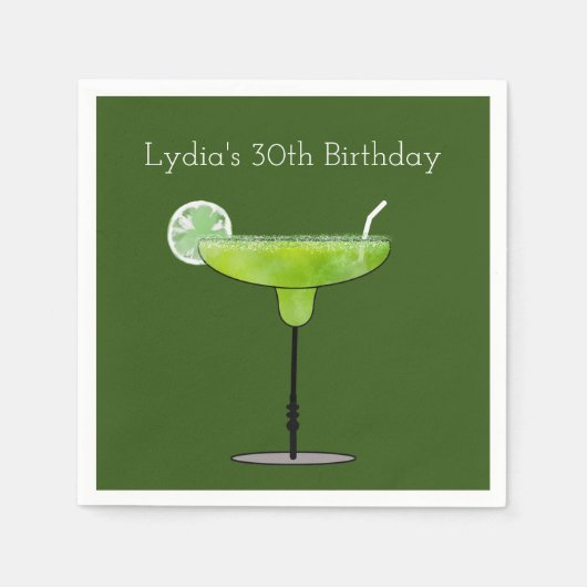 Serviette En Papier Margarita Cocktail Papier Napkin (Devant)