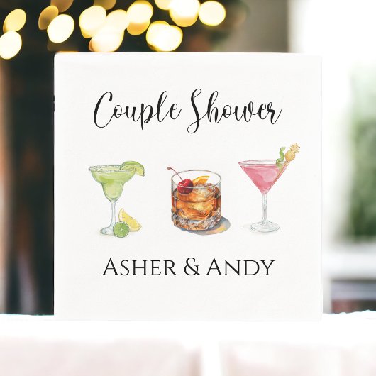 Serviette En Papier Margarita Couples nuptiaux Cosmo à l'ancienne