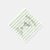 Serviette En Papier Margaritas and Matrimony Striped Bachelorette (Coin)