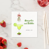 Serviette En Papier Margaritas et Mistletoe Noël (En situation)