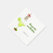 Serviette En Papier Margaritas et Mistletoe Noël (Coin)