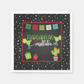 Serviette En Papier Margaritas & Mistletoe Noël Party Napkin (Devant)