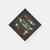 Serviette En Papier Margaritas & Mistletoe Noël Party Napkin (Coin)